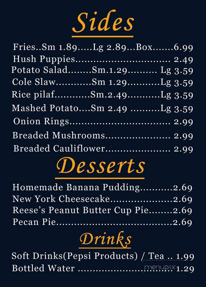 Sharks Seafood - Louisville, KY menu_pic