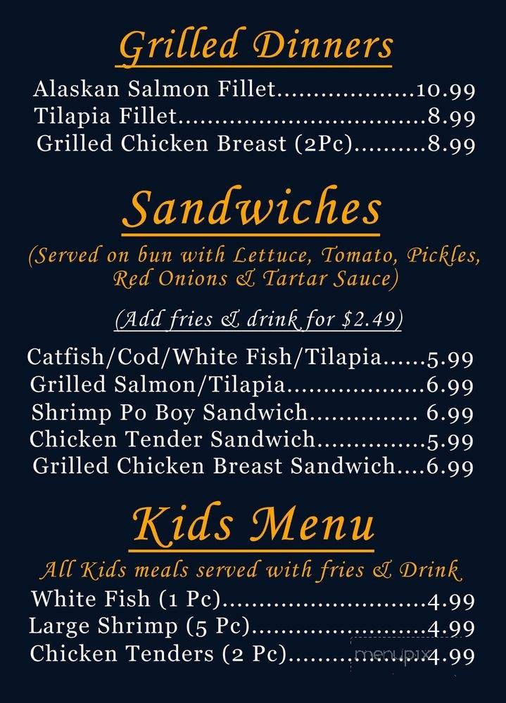 Sharks Seafood - Louisville, KY menu_pic