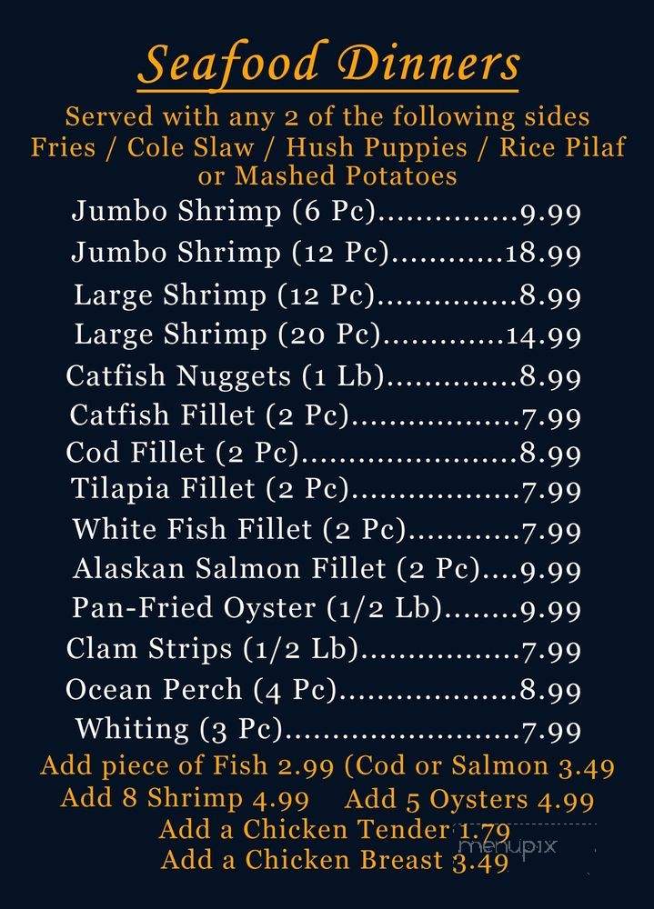 Sharks Seafood - Louisville, KY menu_pic