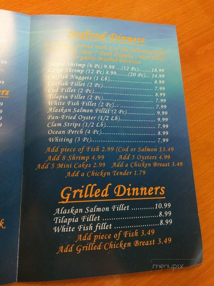 Sharks Seafood - Louisville, KY menu_pic