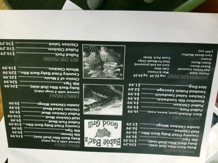 Babie Bac'z Good Grill - Louisville, KY menu_pic