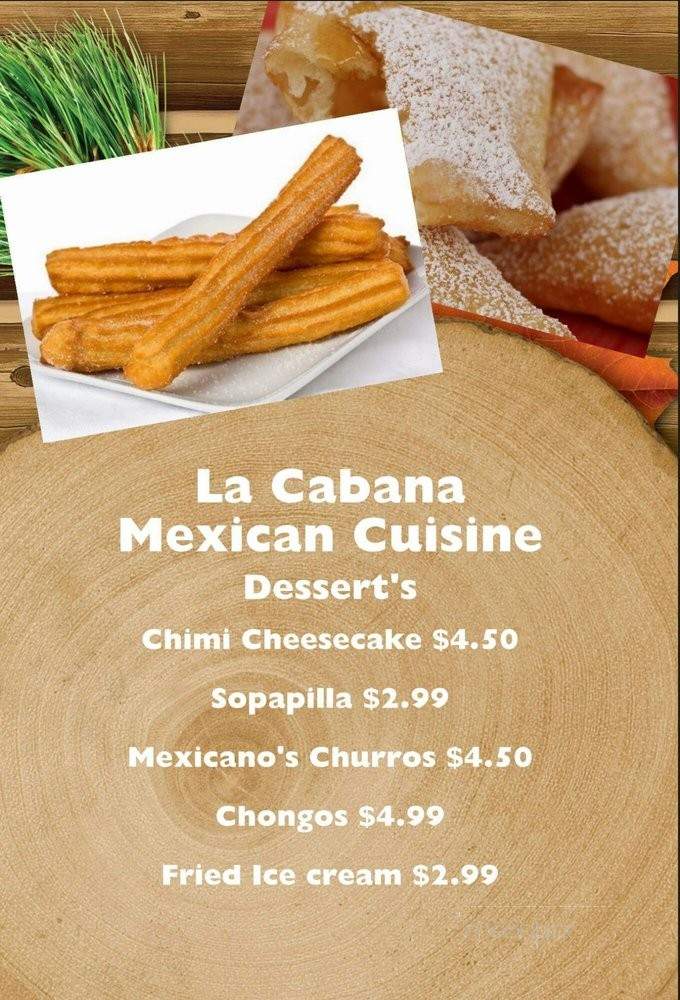 La Cabana - Irvine, KY menu_pic