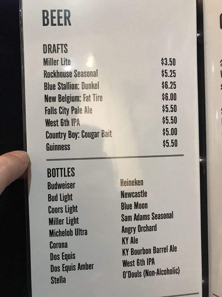Brown Barrel - Midway, KY menu_pic