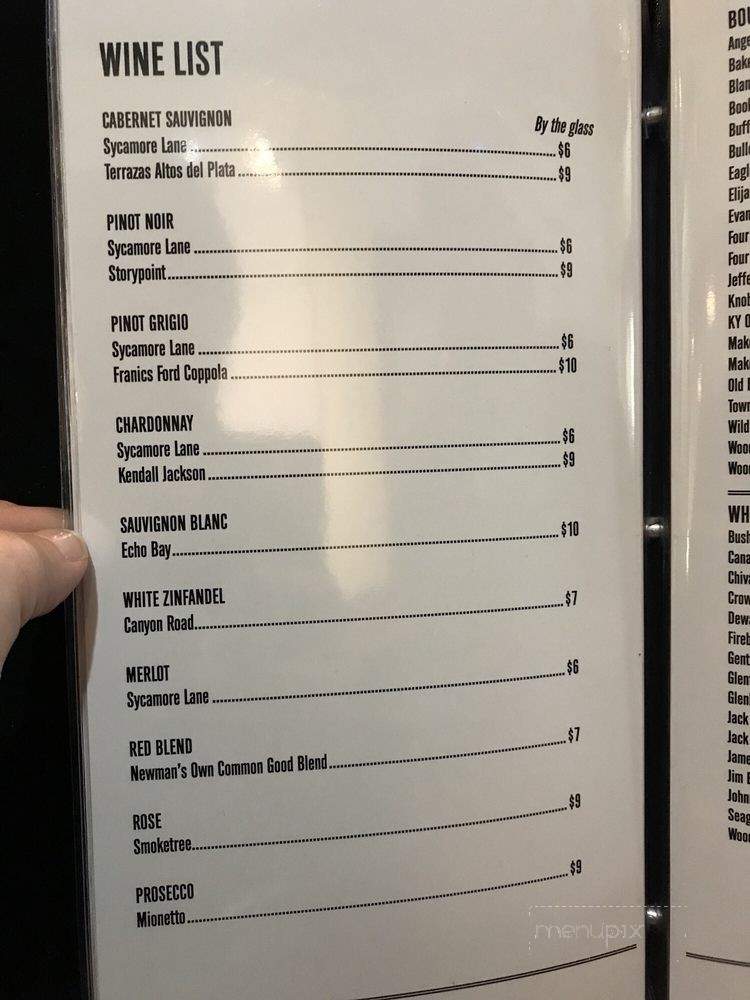 Brown Barrel - Midway, KY menu_pic