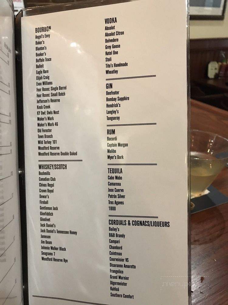 Brown Barrel - Midway, KY menu_pic