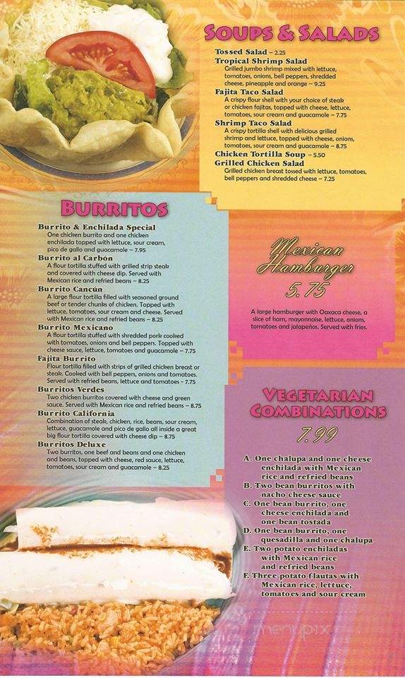 Cancun - Paducah, KY menu_pic