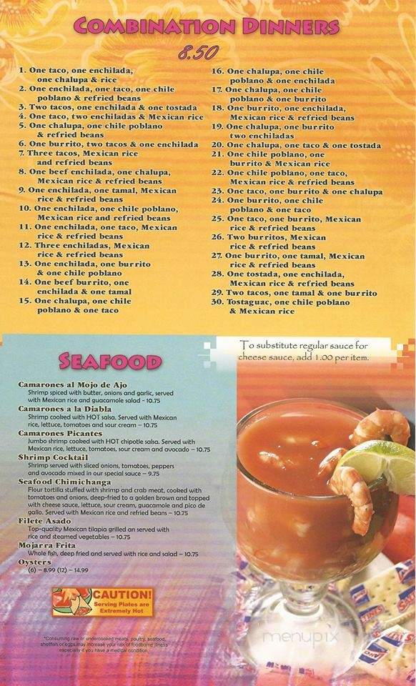 Cancun - Paducah, KY menu_pic