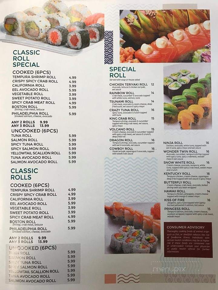 Hokkaido Grill & Sushi - Paducah, KY menu_pic