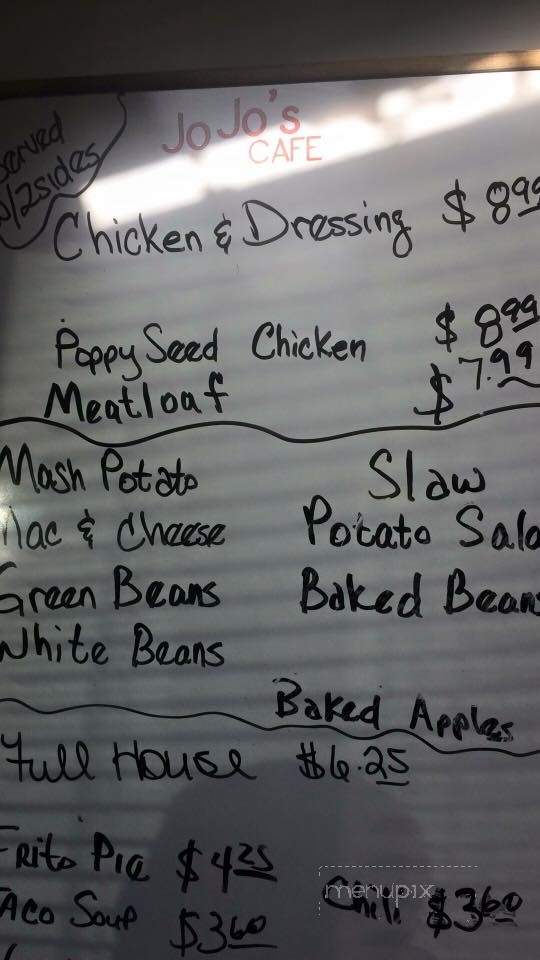 Jo Jo's Cafe - Benton, KY menu_pic