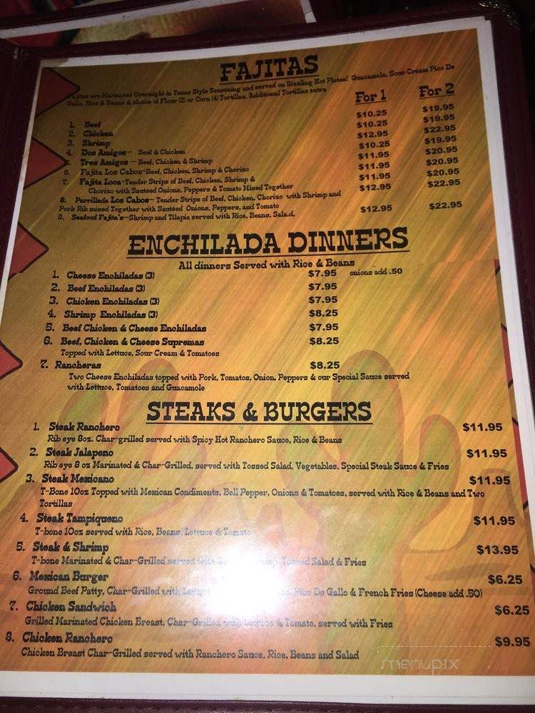 Los Cabos Mexican Restaurant - Owensboro, KY menu_pic