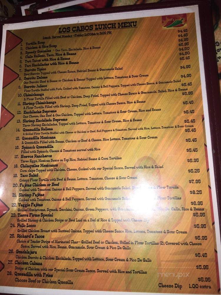 Los Cabos Mexican Restaurant - Owensboro, KY menu_pic