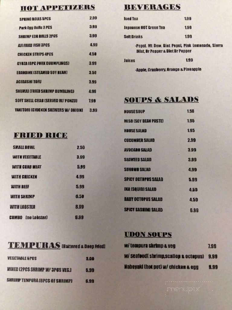 Wasabi Express Parrish - Owensboro, KY menu_pic