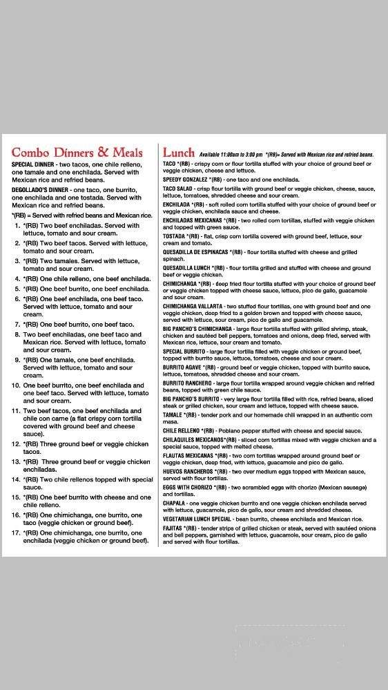 Agaves Mexican Grill - Henderson, KY menu_pic