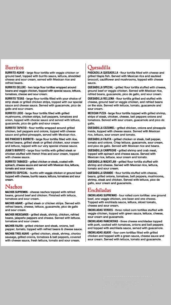 Agaves Mexican Grill - Henderson, KY menu_pic
