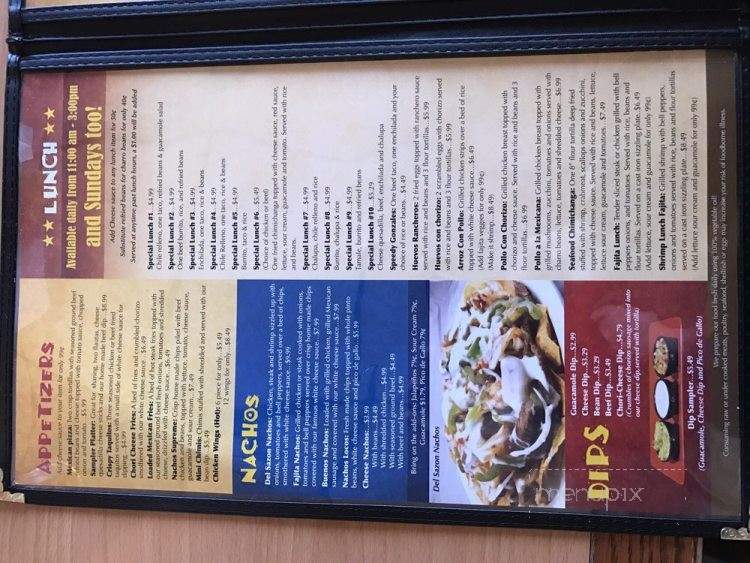 El Ranchero Mexican Restaurant - Henderson, KY menu_pic