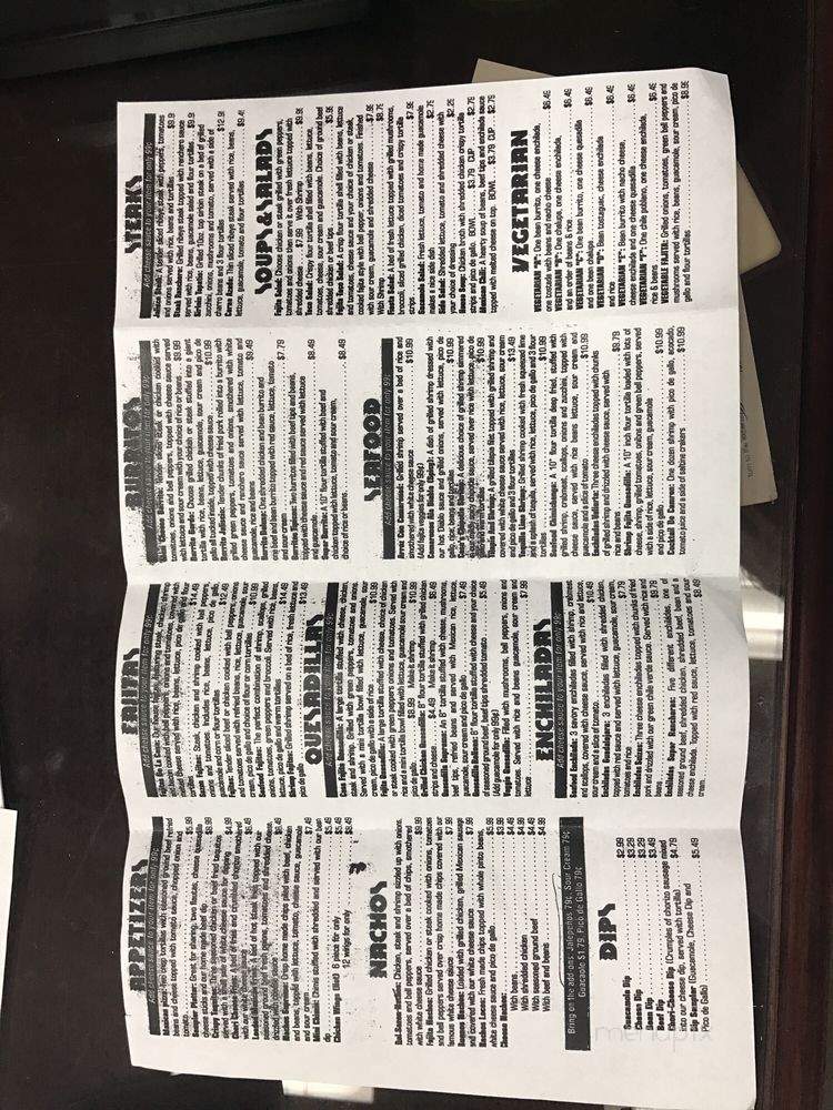 El Ranchero Mexican Restaurant - Henderson, KY menu_pic