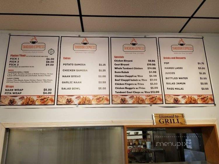 Tandoor Express - Columbus, OH menu_pic