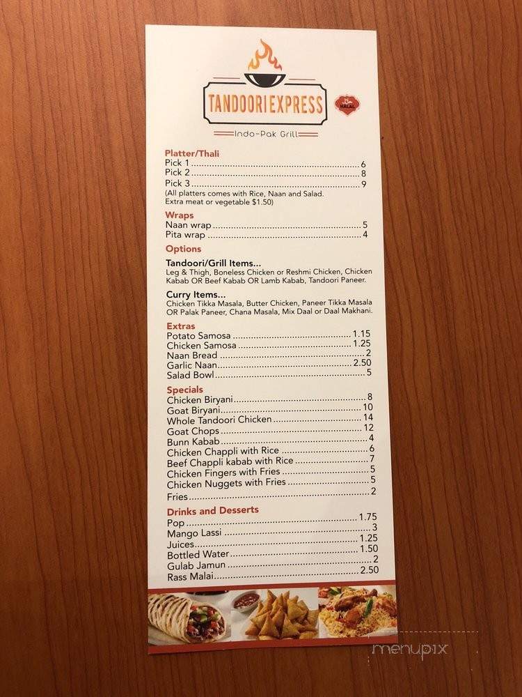 Tandoor Express - Columbus, OH menu_pic