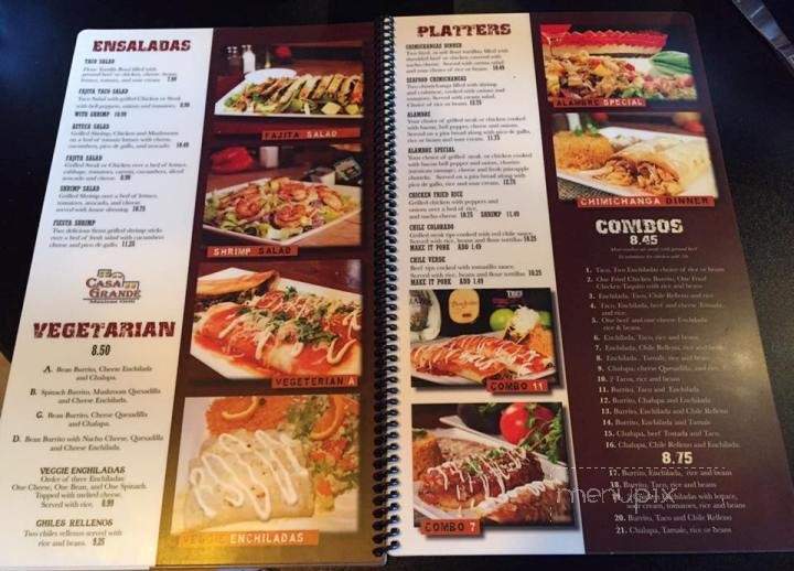 Casa Grande - Hicksville, OH menu_pic