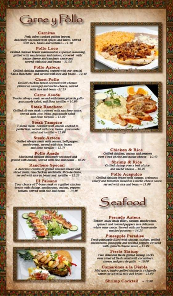 Casa Grande - Hicksville, OH menu_pic