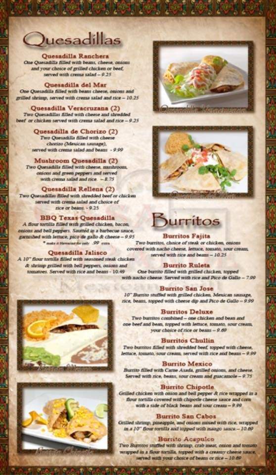 Casa Grande - Hicksville, OH menu_pic