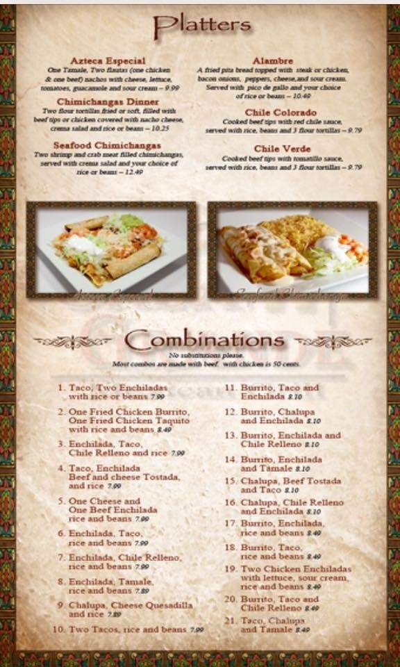 Casa Grande - Hicksville, OH menu_pic
