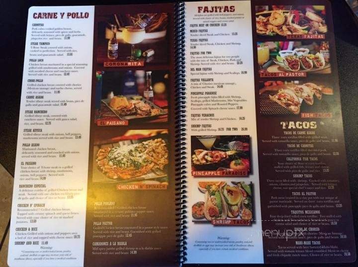 Casa Grande - Hicksville, OH menu_pic
