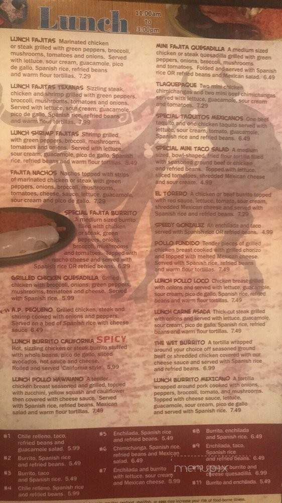 Pueblo Real - Chesterland, OH menu_pic