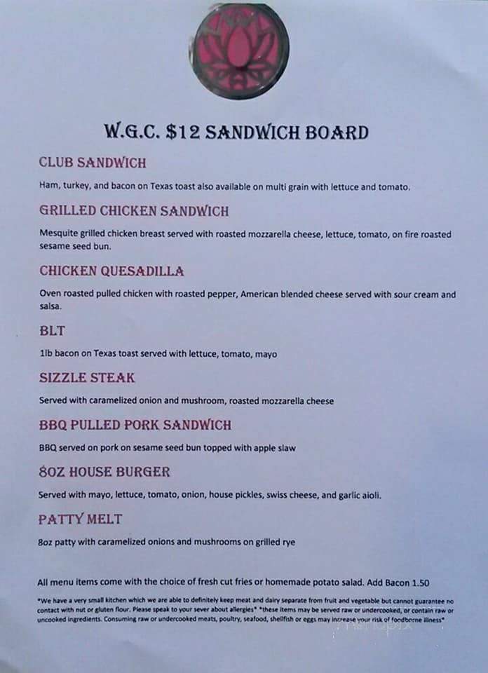 Water Garden Cafe - Cleveland, OH menu_pic