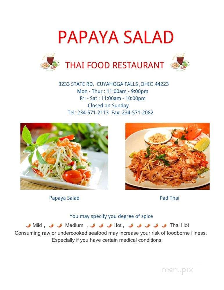 /31064246/Papaya-Salad-Thai-Food-Restaurant-Menu-Cuyahoga-Falls-OH - Cuyahoga Falls, OH