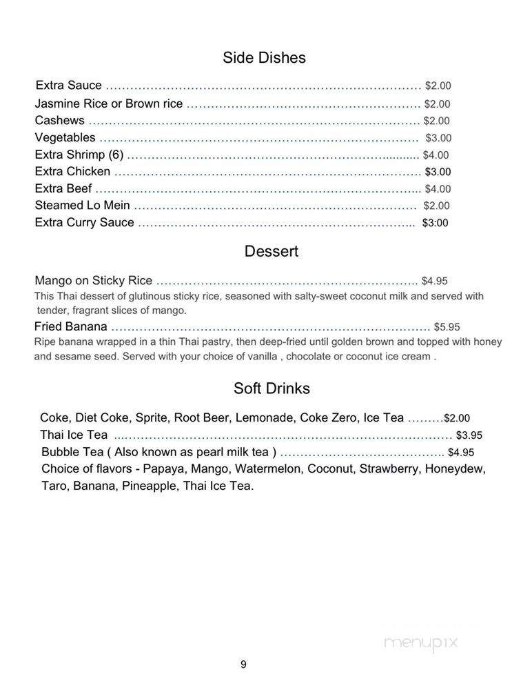 Menu of Papaya Salad Thai Food Restaurant in Cuyahoga Falls, OH 44223