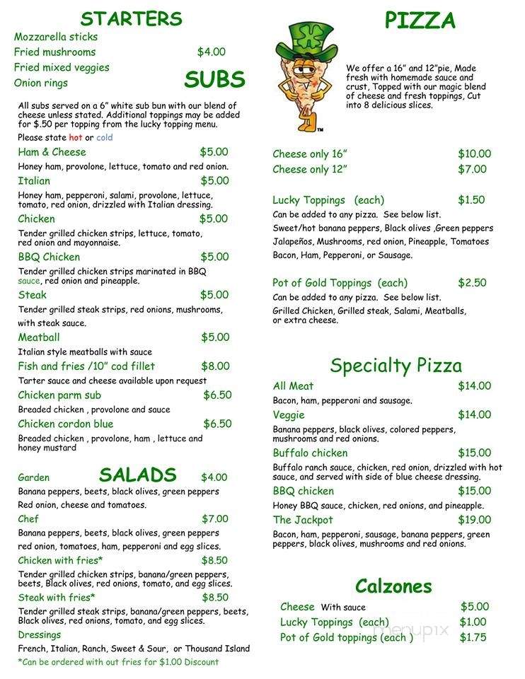 Ryan's Pizza - Leetonia, OH menu_pic