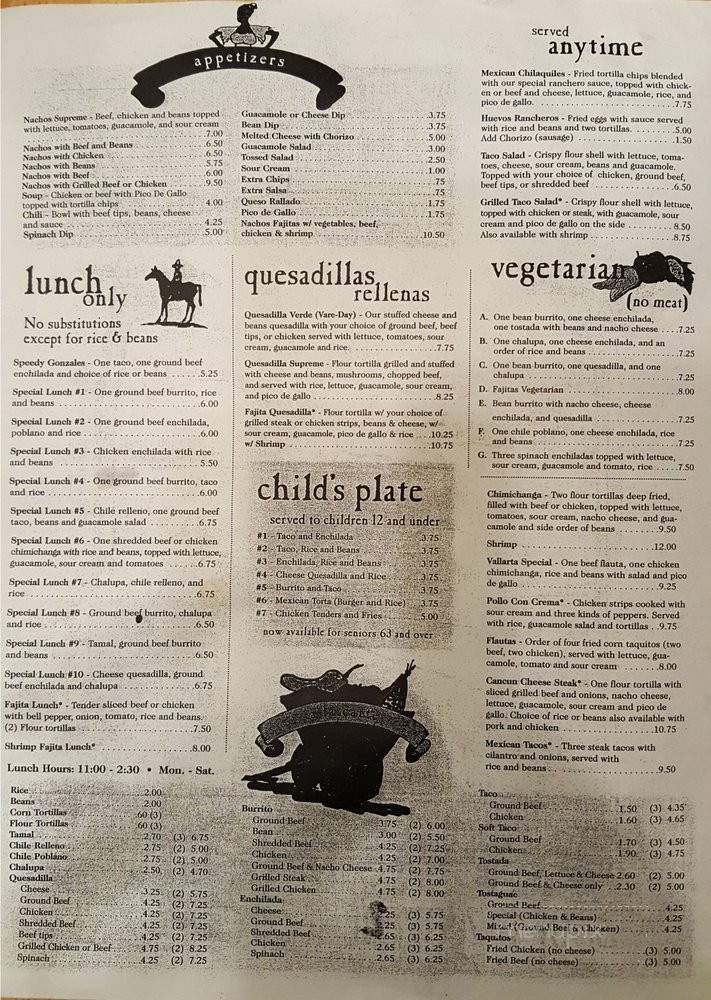 Rancho Viejo - Salem, OH menu_pic