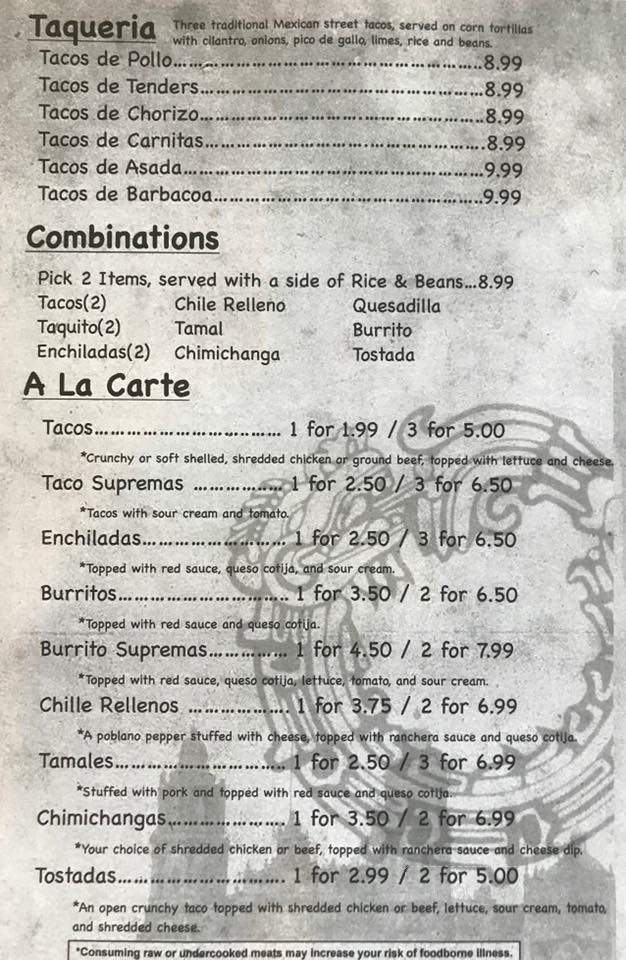 Mesa - Massillon, OH menu_pic