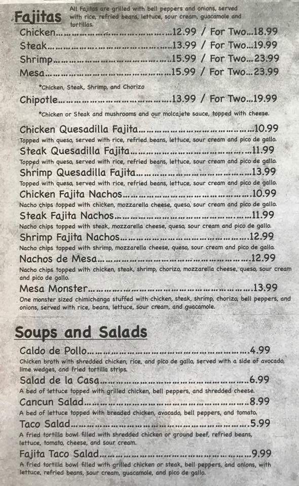 Mesa - Massillon, OH menu_pic