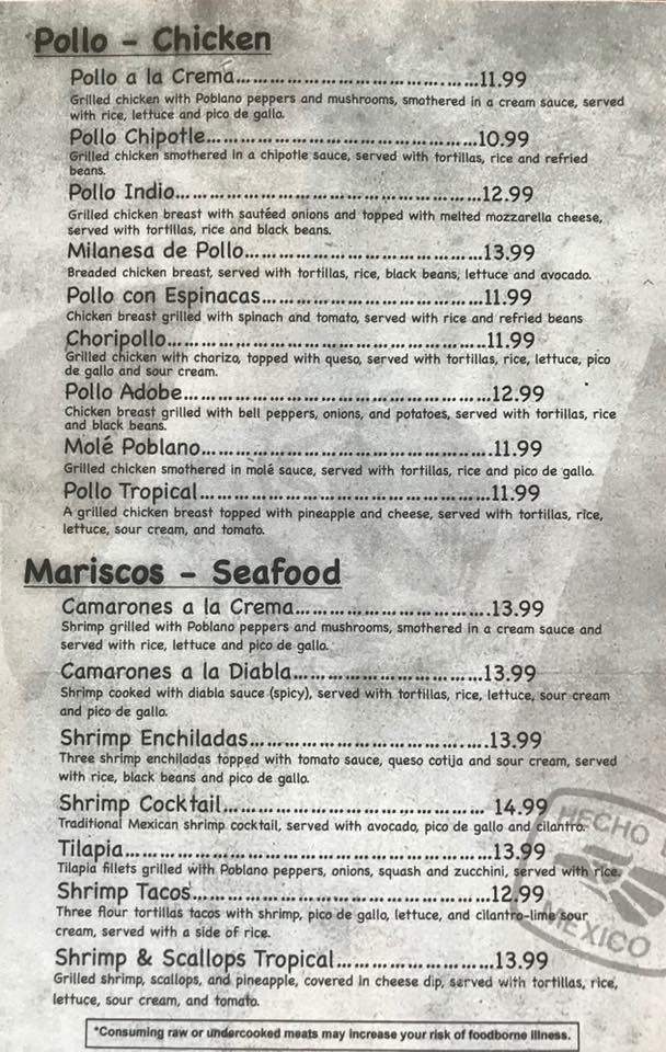 Mesa - Massillon, OH menu_pic