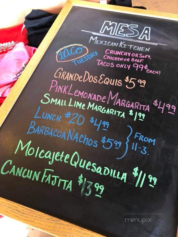 Mesa - Massillon, OH menu_pic