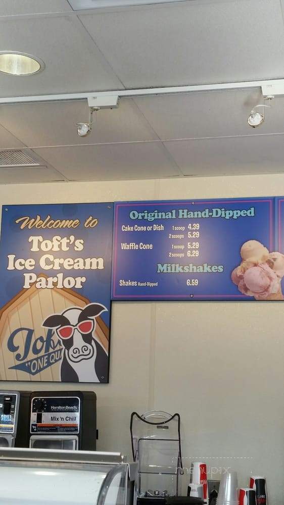 Toft's Ice Cream Parlor - Sandusky, OH menu_pic