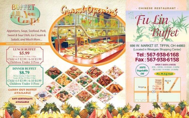 FuLin Buffet - Tiffin, OH menu_pic