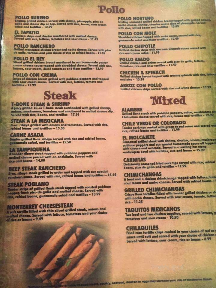 Tres Amigos - Monroe, OH menu_pic