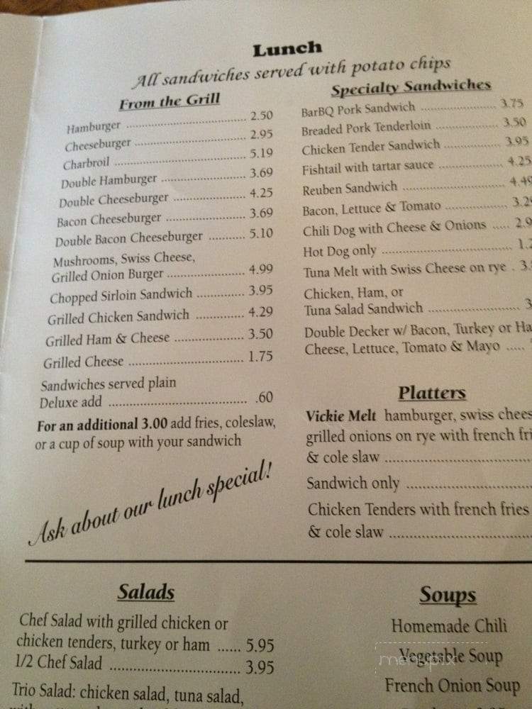 Momma's West Main Street Cafe - Hillsboro, OH menu_pic