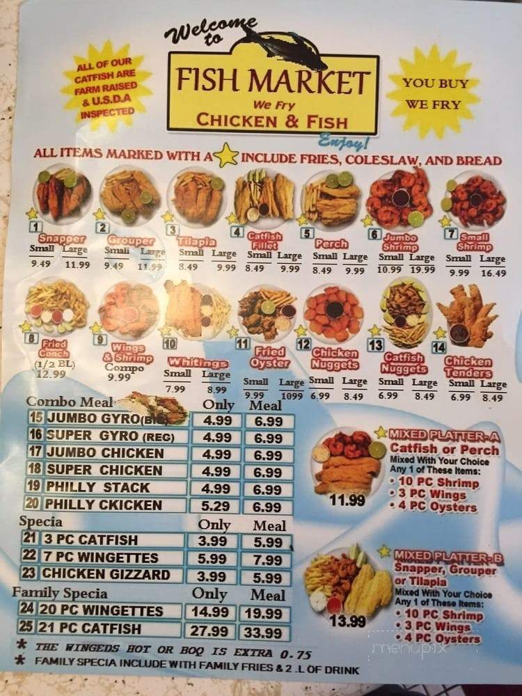 Fish & Chicken Market - Cincinnati, OH menu_pic