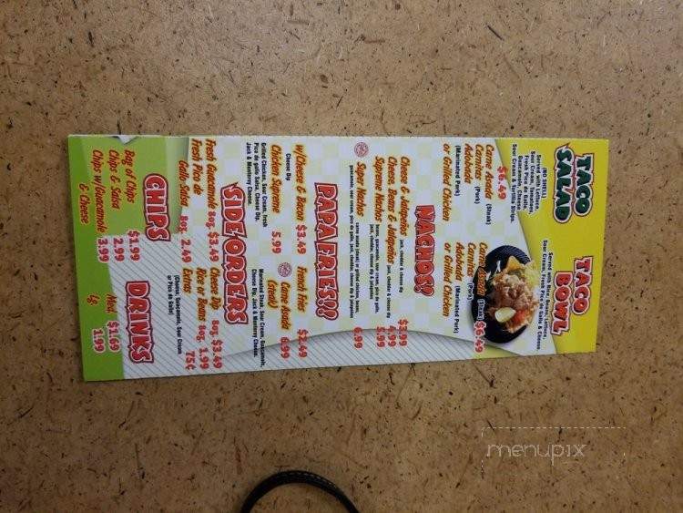 Victor's Taco Shop - Dayton, OH menu_pic