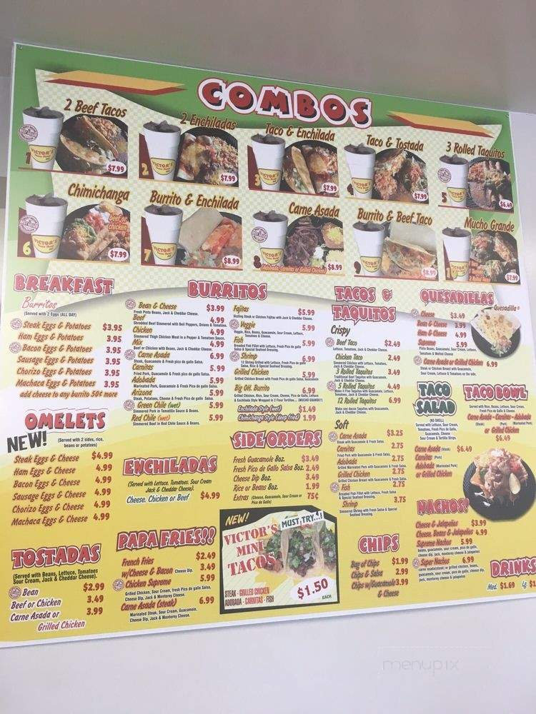Victor's Taco Shop - Dayton, OH menu_pic