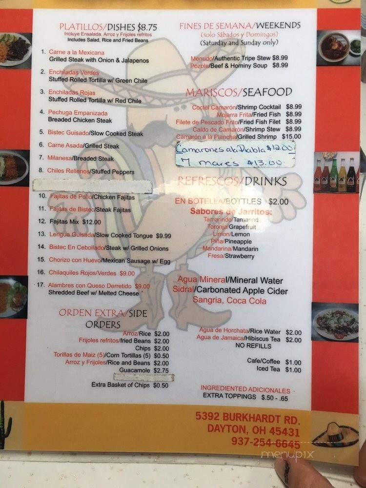 Taqueria Tres Hermanos - Dayton, OH menu_pic