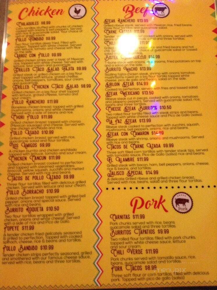 Viva Jalisco - Wellston, OH menu_pic