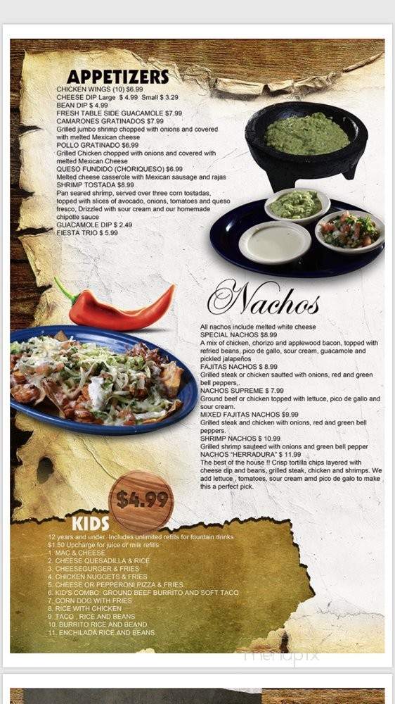 La Herradura Mexican Grill & Bar - Martinsville, IN menu_pic