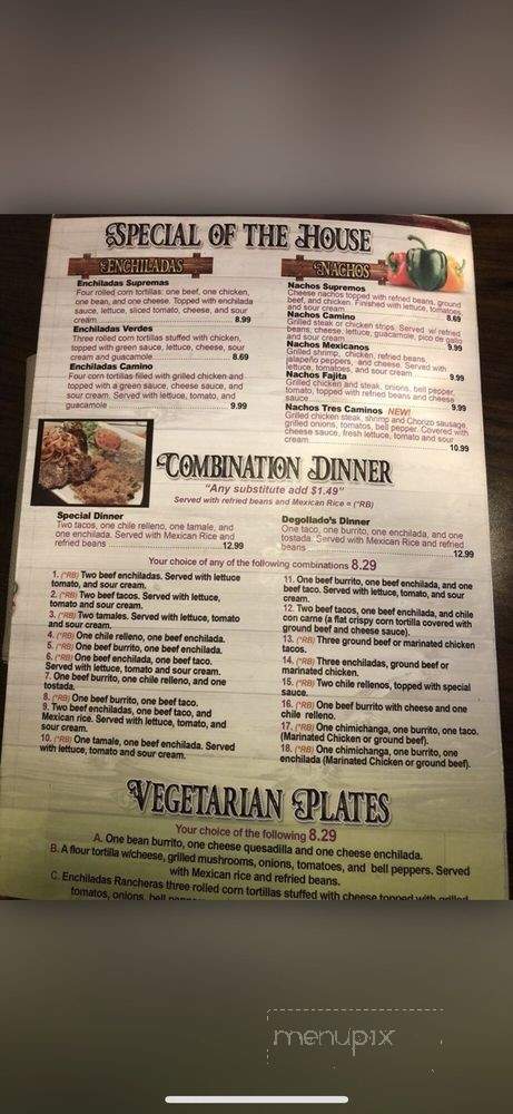 Los Tres Caminos - Martinsville, IN menu_pic