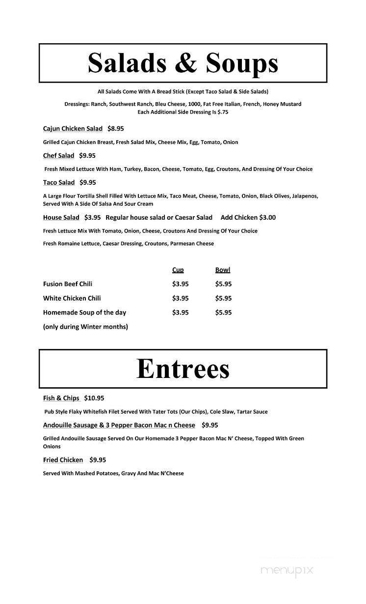The Bruin House - Pittsboro, IN menu_pic
