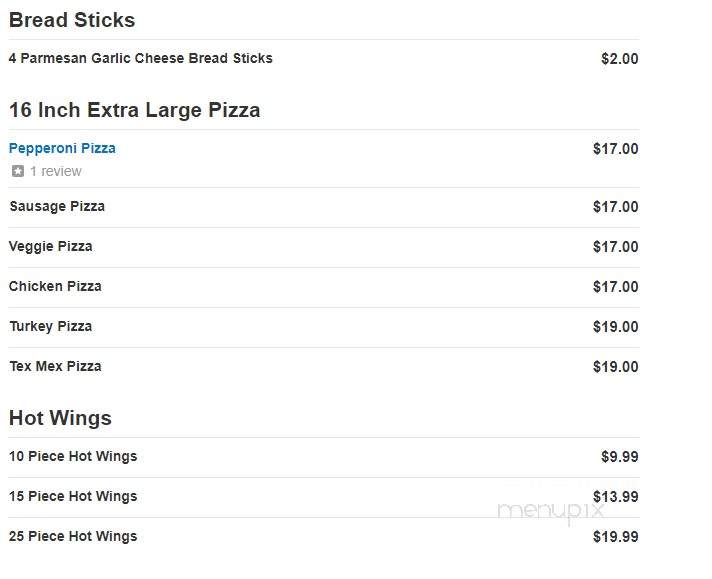 Tammy's International Pizza Sensation - Indianapolis, IN menu_pic
